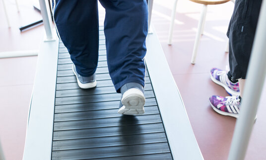Patient auf dem Laufband